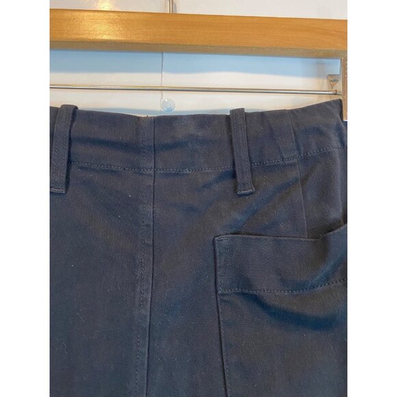Monroe Women's Wide Leg Chino Pant Black Crop Ankle Length Size XS NWT $188 - Picture 8 of 10